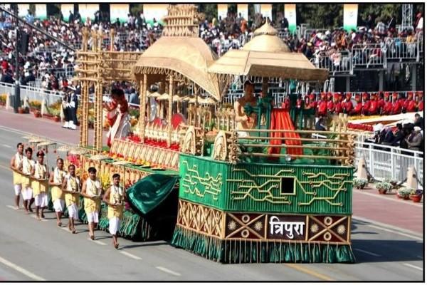 Tableau from Tripura on Kharchi Puja Wins 2nd spot at R-Day Parade